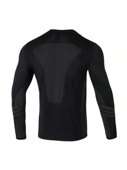 Adidas قميص رياضي خارجي رجالي أكمام طويلة بياقة دائرية قياس دقيق مع تقنية التبريد المناخي ، Gym+SML LS TEE JE5667