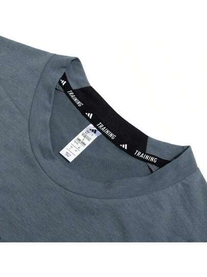 Adidas قميص تي شيرت قصير الأكمام D4T، AEROREADY، بياقة دائرية وفيت ضيق، ملابس رياضية رجالية للياقة البدنية والتدريب الرياضي