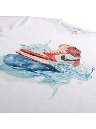 Jordan قميص قطني ناعم كاجوال قصير الأكمام، للرجال، الركض، التمارين الرياضية، التنقل IB3356