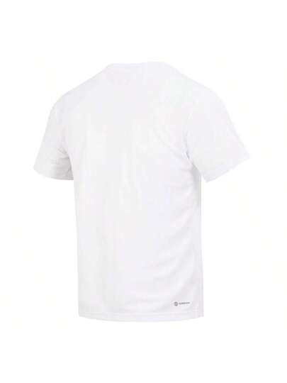 Adidas قميص تي شيرت اكمام قصيرة, رقبة طاقم مرتبط, مصنوع من قماش جاف سريع, ملابس رياضية للرجال HR8728