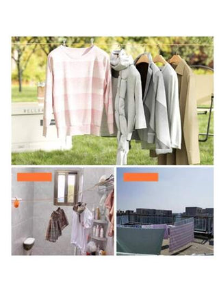 قطعة واحدة من حبل غسيل قابل للتعديل بطول 10 متر، حبل تجفيف للغسيل، مناسب للتخييم والصيد والسفر