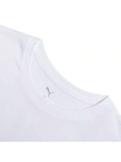 Puma قميص قطة قصير الأكمام من تي إي دي أساسيات، من القطن المقاوم للرطوبة وسريع الجفاف مناسب للرجال في الاستخدام اليومي، التدريب، والجري، 527344-02