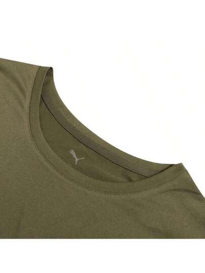 Puma قميص قطة قصير الأكمام من ماركة TAD ESSENTIALS SOLID CAT (LC Small Cat)، ماصّ للرطوبة وسريع الجفاف، للرجال في المناسبات غير الرسمية والتدريب والركض، رقم الطراز 527344-81