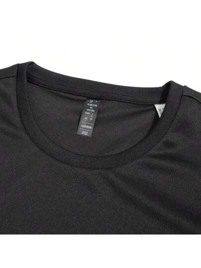 Adidas قميص رياضي قصير الأكمام ، رقبة طاقم AEROREADY سريع الجفاف ملابس رياضية للرجال