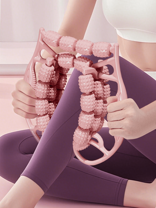 1 جهاز تدليك دائري من البولي بروبلين مزود بعجلة بكرة، لمعالجة والاسترخاء ،جهاز تمرين اليوجا لتخفيف آلام العضلات ،معدات لياقة بدنية، ملحقات منتجع صحي