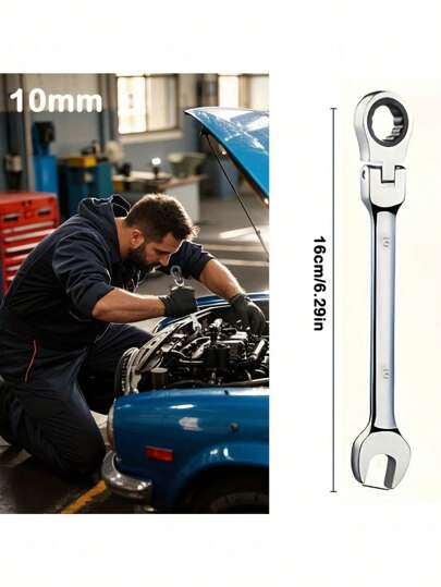 عدة أدوات متعددة الوظائف ، مفتاح ربط قابل للتعديل ، مفتاح عزم الدوران قابل للعكس ، من الكروم والفاناديوم الصلب المتين ، مقبض إرجونومي ، مناسب لإصلاح وصيانة السيارات والدراجات والدراجات النارية والقوارب