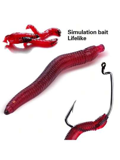 50- 200 قطعة من طعوم السمك الناعمة الاصطناعية على شكل دودة بطول 3.5سم و وزن 0.15غرام، طعوم حقيقية لصيد الباس، معدات صيد السمك