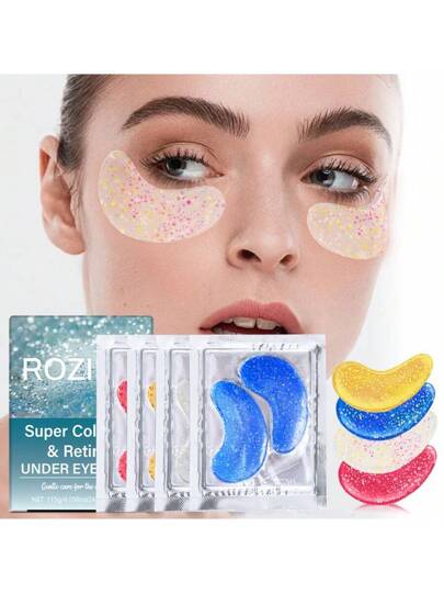 24 قطعة/مجموعة قناع عين مُعزز بالكولاجين والريتينول متعدد الألوان، لعناية مبردة لليا ، مُعزز بالكولاجين والريتينول ومستخلص الطحالب وبروتين الخوخ وحامض الهيالورونيك ، مناسب للعين والفم والجبهة والرقبة ، كريم مرطب ومشد مناسب للجنسين ، هدية عيد الأب