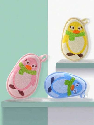 قطعة واحدة اسفنجة حمام طفل على شكل بطريق كرتوني ،مستلزمات الطفل، منشفة فرك تنظيف طفل عربة حمام حديث الولادة، مستلزمات الطفل، منتجات حمام الطفل