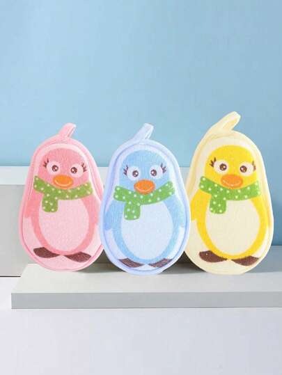 قطعة واحدة اسفنجة حمام طفل على شكل بطريق كرتوني ،مستلزمات الطفل، منشفة فرك تنظيف طفل عربة حمام حديث الولادة، مستلزمات الطفل، منتجات حمام الطفل