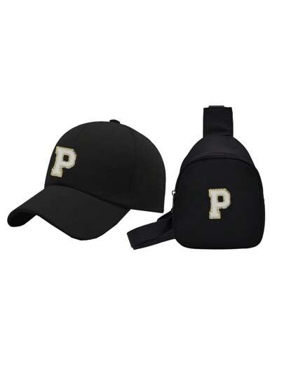 مجموعة قبعة بیسبول للأطفال و حقیبة صدر ، قبعة سائق الشاحنات مطبوع علیھا 26 حرف، قبعة شمسیة كاجوال أنیقة، محفظة صغیرة مریحة، مناسبة لأولاد و بنات للذھاب للمدرسة والارتداء الیومي والأنشطة الخارجیة والسفر و ھدیة عید المیلاد، 2 قطعة