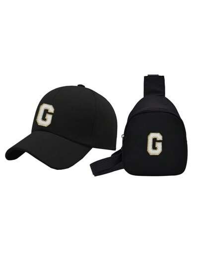 مجموعة قبعة بیسبول للأطفال و حقیبة صدر ، قبعة سائق الشاحنات مطبوع علیھا 26 حرف، قبعة شمسیة كاجوال أنیقة، محفظة صغیرة مریحة، مناسبة لأولاد و بنات للذھاب للمدرسة والارتداء الیومي والأنشطة الخارجیة والسفر و ھدیة عید المیلاد، 2 قطعة