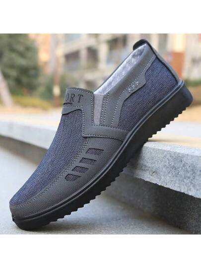 حذاء قماش رجالي عصري جديد في عام 2025، متعدد الاستخدامات، قابل للتنفس، مقاوم للاحتكاك، سهل الارتداء وذو طبقة سفلية ناعمة، عالي الجودة