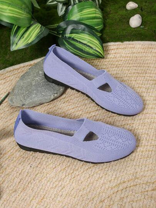 أحذية فلات مريحة وخفيفة للنساء ذات لون أحادي وأصبع مستدير، أنيقة وملائمة للاستخدام اليومي والإجازات، بتصميم كلاسيكي وأصبع مستدير سهلة الارتداء