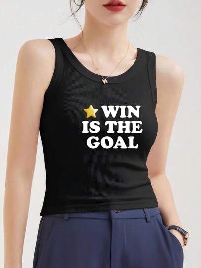 تي شيرت أنيق مخصص مكتوب عليه "اليوغا، رياضة، لياقة بدنية، حفلة، عطلة، كاجوال يومي" بشعارات مخصصة، وسترة نسائية بدون أكمام بنفس التصميم