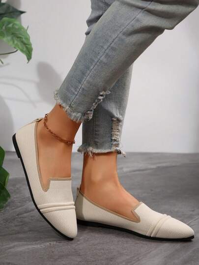 حذاء بلدي للنساء جديد ، أنيق ، كاجوال ، بارز، لون واحد ، مضفر ، مريح، مناسب للصيف