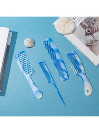 1/4 قطعة مجموعة أمشاط شعر وردية - أمشاط شعر متعددة الوظائف، مشط أسنان واسعة، مشط أسنان ناعمة، مشط ذيل الفأر ومشط ذو رأسين، مصنوعة من مادة ABS عالية الجودة، مناسبة للرجال والنساء، مناسبة لجميع أنواع الشعر