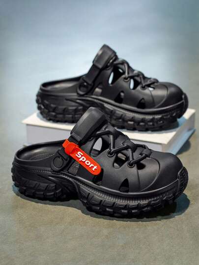 زوج من الصنادل القابلة للتعديل للرجال ذات الوسائد السميكة للاستخدام الخارجي والكاجوال المريح والمتعدد الاستخدامات، تناسب أنماط عديدة، بتصميم خارجي كاجوال مريح للأزواج