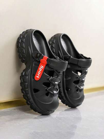 زوج من الصنادل القابلة للتعديل للرجال ذات الوسائد السميكة للاستخدام الخارجي والكاجوال المريح والمتعدد الاستخدامات، تناسب أنماط عديدة، بتصميم خارجي كاجوال مريح للأزواج