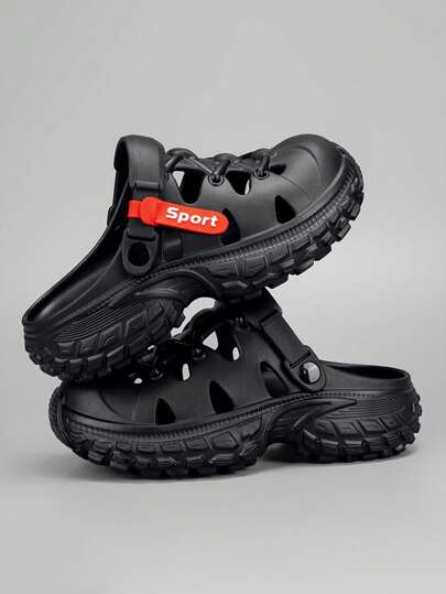 زوج من الصنادل القابلة للتعديل للرجال ذات الوسائد السميكة للاستخدام الخارجي والكاجوال المريح والمتعدد الاستخدامات، تناسب أنماط عديدة، بتصميم خارجي كاجوال مريح للأزواج