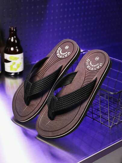 صندل رجالي متين محبوك - أربطة سوداء أنيقة وأطراف منقوشة بطبعة شطرنج | رغوة إيفا خفيفة الوزن مع دعم القوس | موضة الشاطئ والبركة والشارع الصيفي (المقاس أمريكي/أوروبي)