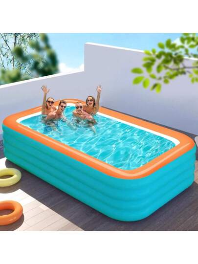 حمام سباحة قابل للنفخ، حوض لعبة الكرة الطائرة ذو شكل مستطيل للعب المائي الصيفي في الخارج، متعة المياه في الحديقة وفي الفناء الخلفي