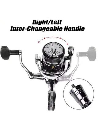 مقبض بكرة معدني من أوكوما مناسب للبحر المالح والمياه العذبة، مناسب لأي نوع من أنواع الأسماك