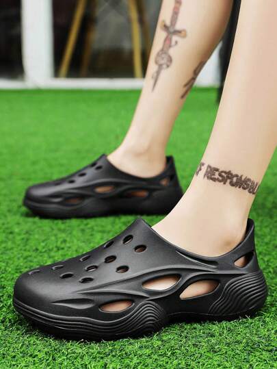 صندل صيفي حجم كبير للرجال، من نعل ناعم غير انزلاقي ومنفذ للهواء للأنشطة الخارجية مثل القيادة والصيد والشاطئ، بتصميم "تدرج المشي"