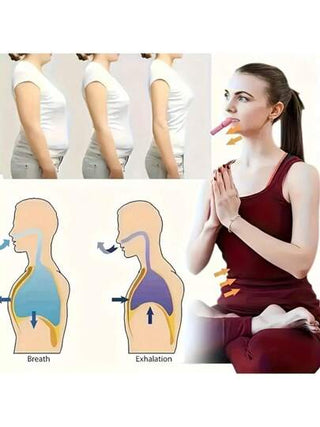 جهاز تدريب على التنفس الحُجاجي للكبار مصنوع من مادة ABS ،جهاز تدريب على عضلات الحجاب الحاجز ثلاثي المستوى بدون كهرباء لتقوية المركز والياقة البدنية، بألوان متنوعة، جهاز تدريب تقوية المركز ، معدات لياقة محمولة ، جهاز تدريب بدون كهرباء