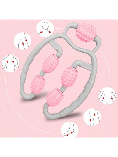 قطعة واحدة جهاز تدليك الساق ب- 5 بكرات، معدات اللياقة البدنية لتخفيف توتر عضلات الساق والتمدد للرياضيين وممارسي اليوغا