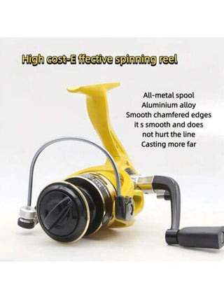 بكرة صيد بعيدة المدى سريعة دوران مصنوعة من معدن مائل للاستخدام في مياه البحر، أسرع وأفضل من البكرات التقليدية