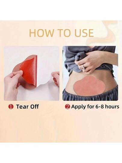 50 قطعة من بقع أعشاب البابونج الطبيعية - معجون أحمر سميك طبيعي للبطن والأرداف والخصر والذراعين والفخذين - غير مهيج ، راحة طويلة الأمد - مصنوعة من مادة بني داكن ، بدون بطارية مطلوبة ، بقع للبطن