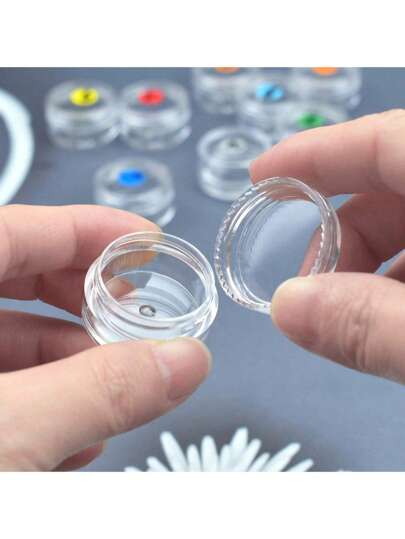 6/12/24 حبة علب مستحضرات التجميل للسفر، حاويات عينات كريم مكياج 5 مل مع غطاء، زجاجات تخزين ملمع الأظافر