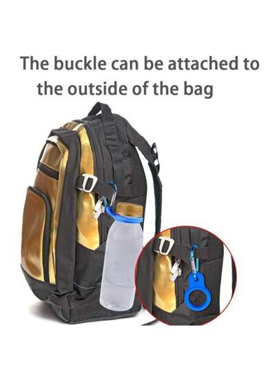 5 مشابك قوارير ماء، هوك لحمل قوارير المياه للرياضات الخارجية كالتنزه والتسلق والجري والسفر، حامل قوارير المياه، موصلات كراكبين لشنق قوارير الشرب