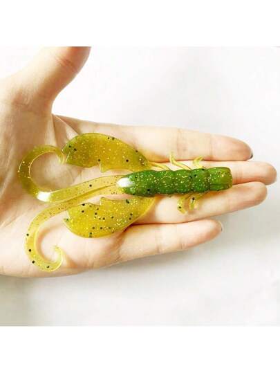 طعم سمكة الجمبري الطري ذو الذيل المجعد لصيد السمك و سمك القاروص، طعم سمكة الجمبري الطري