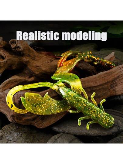 طعم سمكة الجمبري الطري ذو الذيل المجعد لصيد السمك و سمك القاروص، طعم سمكة الجمبري الطري