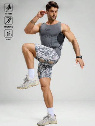 Manfinity Sport Polished سترة رياضية للرجال مطبوع عليها حروف وألوان متباينة، مناسبة للياقة البدنية والجري والدراجات