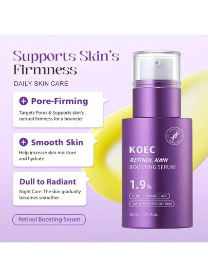KOEC مصل تنشيط نياسين وفيتامين أ للنساء، منتج العناية بالبشرة لإملاس وتقوية البشرة، كريم مرطب للوجه بفيتامين أ، لوسيون مرطب عميق مناسب للبشرة الحساسة