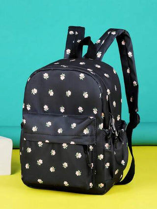 قطعة واحدة حقيبة ظهر مقاومة للماء، خفيفة الوزن، جميلة للطلبة، بطبعة زهور كلاسيكية، سعة كبيرة، متعددة الجيوب، حقيبة كتف عملية للمراهقات والطالبات بالجامعة مناسبة للمدرسة والكلية والمرحلة الإعدادية والثانوية
