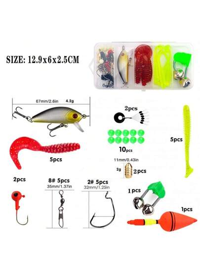 Topline Tackle مجموعة صيد سبينر ورافعة طويل 1.8 متر مع بكرة نسبة تروس 5.2:1 و3 محامل صيد، أقصى سحب 5كجم يشمل طقم ملحقات الصيد الكاملة