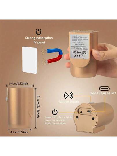 1 قطعة كشاف حائطي أسطواني، إضاءة لوحة أرقام LED، إضاءة حائطية للممر، إضاءة بحساس، إضاءة ديكورية حائطية، إضاءة ليلية، مناسبة لغرفة المعيشة والنوم وأرقام المنازل والفناء والحديقة والفندق والممر والمطعم والمتجر والمدرسة والمستشفى وديكور عيد الميلاد، تعمل بال