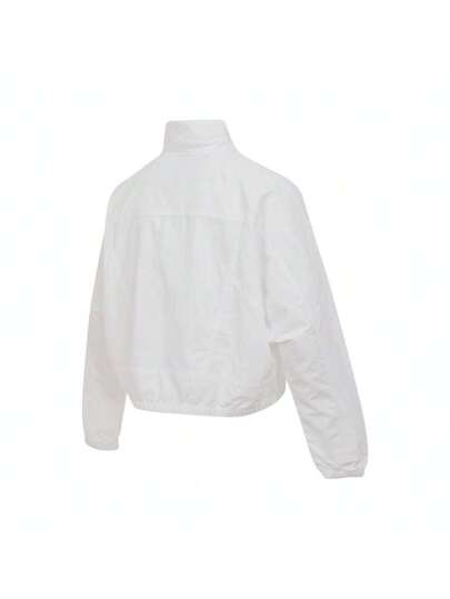 Nike جاكيت أنثوي بسحاب كامل AS NSW EVRTHNG WVN RPL UV، جاكيت خارجي مبطن بقلنسوة منسوجة HJ1000-100