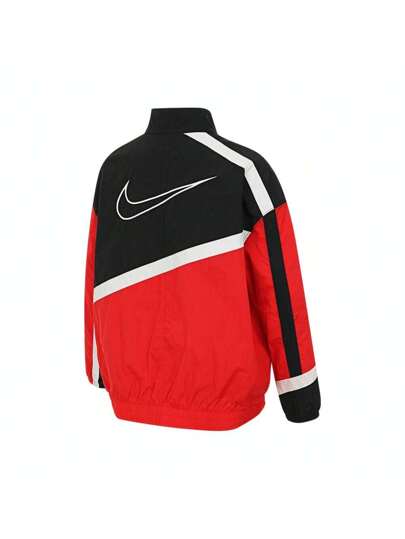 Nike جاكيت نسائية AS NSW STREET WVN مصنوعة من القماش المنسوج، بدون كابوت، رمز الطراز HJ0177-657