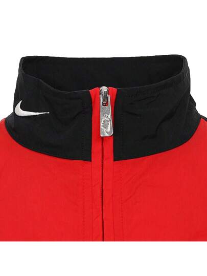 Nike جاكيت نسائية AS NSW STREET WVN مصنوعة من القماش المنسوج، بدون كابوت، رمز الطراز HJ0177-657