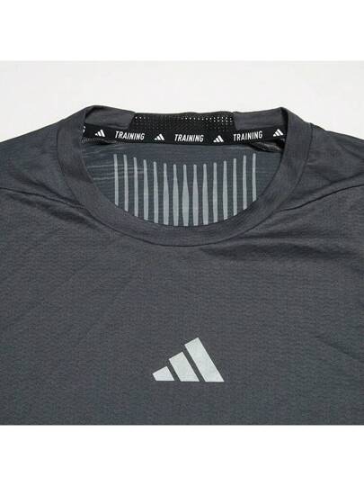 Adidas قميص تدريب رياضي مريح للرجال، ذو رقبة دائرية وأكمام قصيرة، رمز IT0615، للصيف