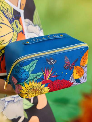 Frida Kahlo X SHEIN زجاجة عطر فرعية 25مل واحدة فارغة مزخرفة بالزهور، حقيبة تخزين متعددة الوظائف، حقيبة تخزين للعناصر الصغيرة، حقيبة تخزين للسفر، حقيبة تخزين الإلكترونيات، مناسبة لحمل العناصر الصغيرة اليومية، للسفر، العمل، المكياج أو الدراسة، مناسبة...