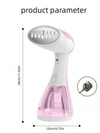 ESUPER منظف بالبخار 3 في 1 قوة 1500 وات للاستخدام المنزلي لكي الملابس ، مكواة بخار رأسية ، بخار قابل للحمل للسفر ، منظف بخار للأقمشة باليد ، سعة 300 مل وتسخين سريع 15 ثانية ، إيقاف تلقائي للطاقة، مناسب للمنزل والسفر - قابس بريطاني