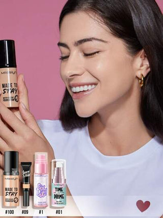 Misslyn مجموعة مكياج أساس مثالية من MISSLYN - 5 قطع ،أساس مقاوم للماء مصنوع للبقاء ، متساوي في درجة اللون، مقاوم للماء، طويل الأمد ،كريم إخفاء، كريم إخفاء سائل ، متساوي في درجة اللون ، رذاذ تثبيت المكياج، رذاذ إتمام المكياج والأساس - طويل الأمد،...