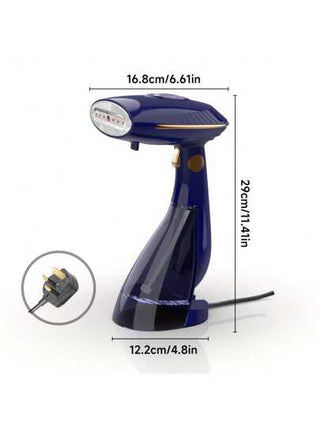 ESUPER ESUPER بخاخة يدوية محمولة قابلة للطي وكي - ماكينة كي وبخار بقوة 1500 واط مع خزانين منفصلين بسعة 288 مل + 168 مل ، سخان سريع ب- 30 ثانية ، تصميم صغير متنقل للاستخدام المنزلي ، المكتب ، الملابس والأقمشة
