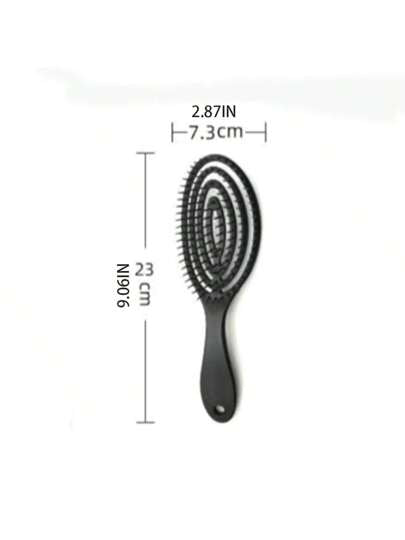 1 قطعة مشط تدليك بتصميم متاهة مجوفة متعدد الألوان للنساء ، رأس لفافة البعوض البيضاوي مشط شعر تدليكي ، مناسب للشعر الرطب والجاف